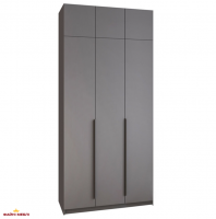 Шафа Mebelstar Оскар трьохдверна з антресоллю Антрацит 120 см