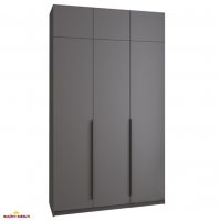 Шафа Mebelstar Оскар трьохдверна з антресоллю Антрацит 150 см