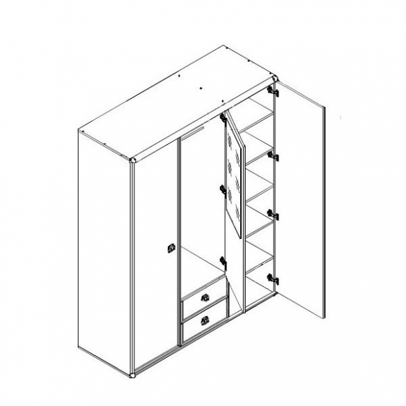 Шкаф JSZF 3D2S/150 Индиана 3