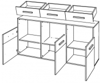 Комод 3D3S Соло