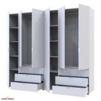 Шафа Дорос Гелар білий 6 дверна 232,5 см