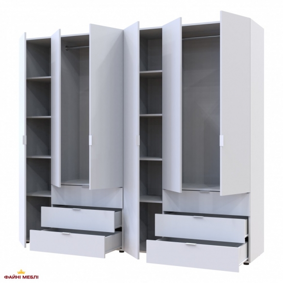 Шафа Дорос Гелар білий 6 дверна 232,5 см 0