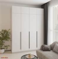 Шафа Mebelstar Оскар чотирьохдверна з антресоллю Білий сніг 200 см