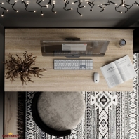 Письмовий стіл Brevity Loft standart Дуб сонома/Білий метал