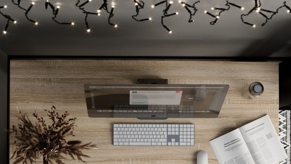 Письменный стол Brevity Loft standart Дуб сонома/Белый металл 0