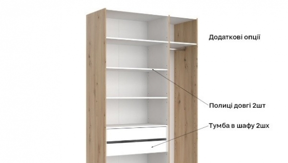 Шкаф 3дв с зеркалом Тедди 7
