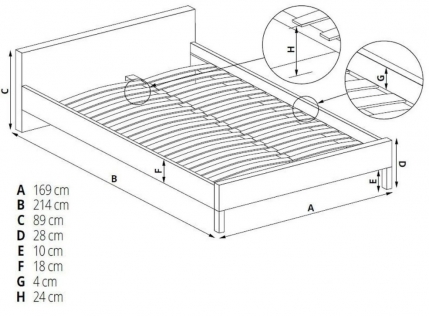 Кровать Arda / Halmar 0
