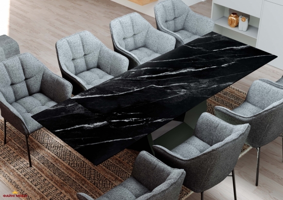 Стіл Edmund (160-240 см) Marquina Black Matt 2
