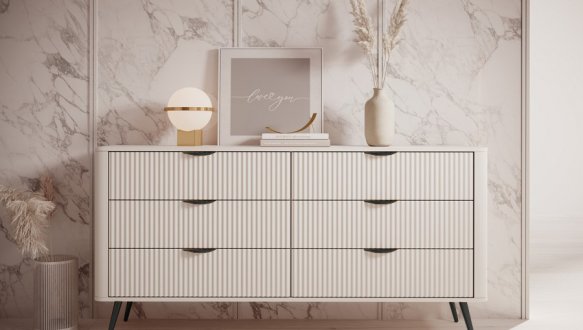 Комод 6S/163 Беж/Чорні ніжки Lante