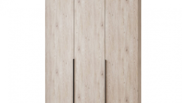 Шкаф Mebelstar Оскар трехдверный с антресолью и ящиками Аляска серая 150 см 4