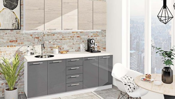 Кухонний комплект Фарбований високий глянець 2,0 м 3