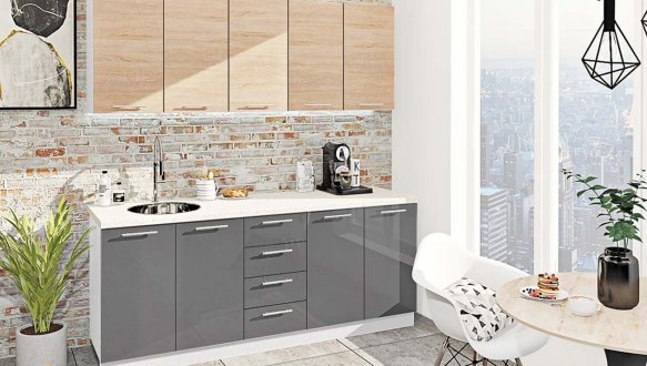 Кухонний комплект Фарбований високий глянець 2,0 м 5