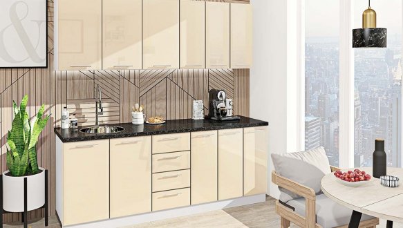 Кухонний комплект Фарбований високий глянець 2,1 м 2