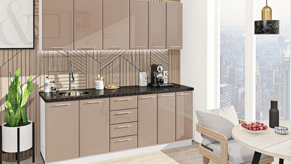 Кухонний комплект Фарбований високий глянець 2,1 м 8