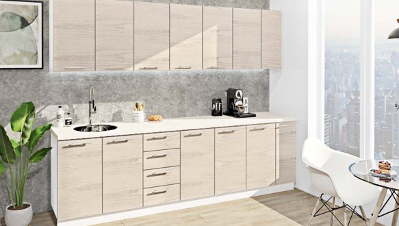 Кухонний комплект Фарбований високий глянець 2,7 м 5