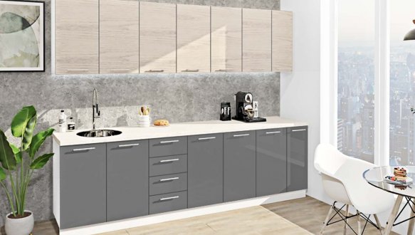 Кухонний комплект Фарбований високий глянець 2,7 м 7