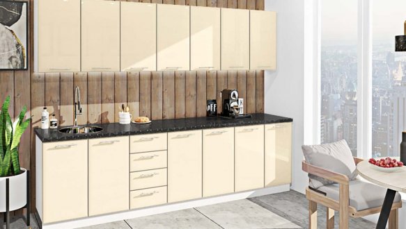 Кухонний комплект Фарбований високий глянець 2,8 м 4