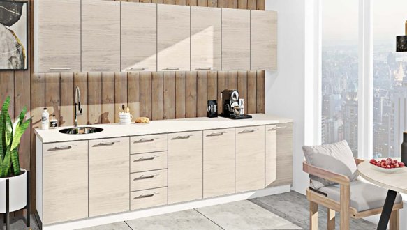 Кухонний комплект Фарбований високий глянець 2,8 м 6