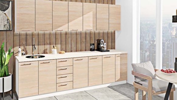 Кухонний комплект Фарбований високий глянець 2,8 м 8