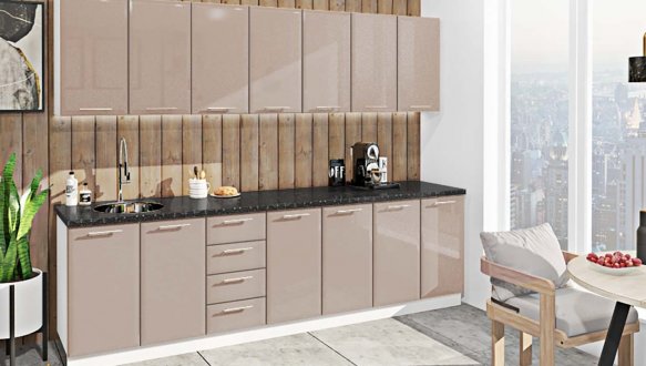 Кухонний комплект Фарбований високий глянець 2,8 м 10