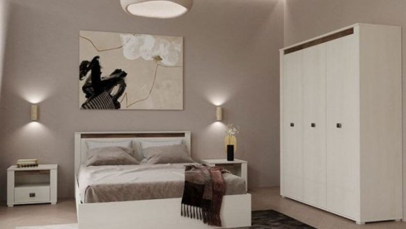 Модульная спальня Selena/Селена Гербор Ясень снежный/Дуб Ансберг тёмный