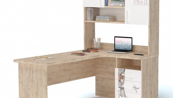 Стол угловой с надстройкой 2