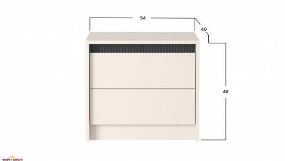 Тумба прикроватная KOM2S Монако Кашемир / Элегантный серый софттач 0