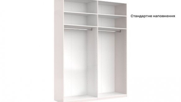 Шафа 4дв без дзеркал Міромарк Бруно 4 дверна кашемір 183 см 11