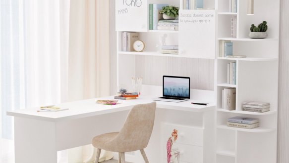 Стол угловой с надстройкой и эркером 5