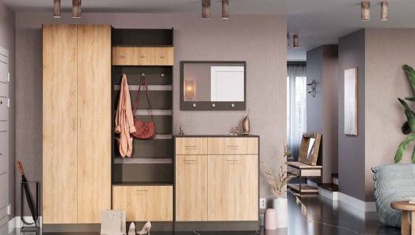 Шафа 2д КС МВ - 01 2 дверна білий 80 см 0