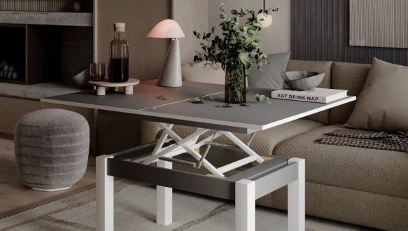 Стіл-трансформер B-Fly Art In Head Графіт / Білий діамант 8