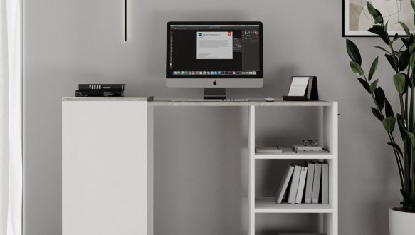 Тумба-трансформер Dolli Белый бриллиант/Ателье светлый 0