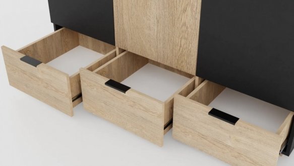 Шафа С-103 Neman Сканді 3 дверний графіт 142 см 2