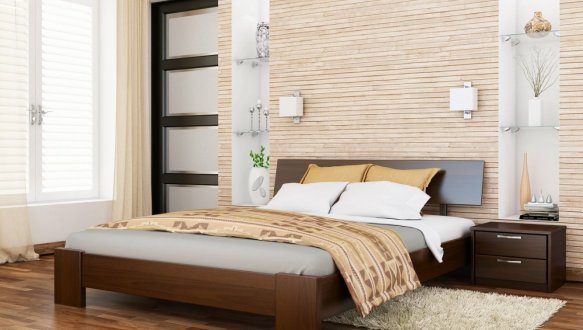 Ліжко дерев'яне Естелла Титан / Серія Тесса Щит / Масив Бук 9