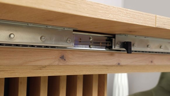 Стол Cassandra Интарсио Дуб Артизан/Чорний Раскладной 140/180 см 13