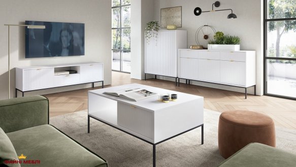 Тумба под ТВ Nova/Нова RTV154 Белый Perfect Home Ширина 154 см 7