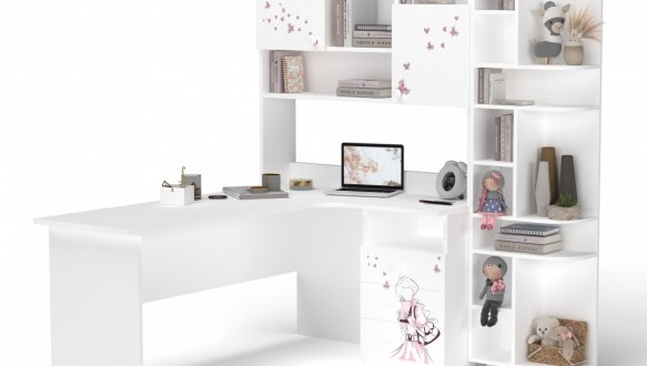 Стол угловой с надстройкой и эркером 0