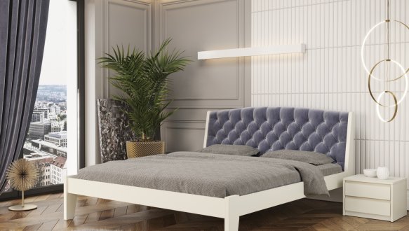 Ліжко дерев'яне з м'якою вставкою Лев Токіо Нове масив Бук 0