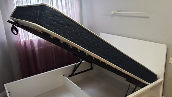 Кровать двуспальная BRW Poland LOZ/160/B Tetrix / Тетрикс с подьемним механизмом и нишей для белья ДСП 12