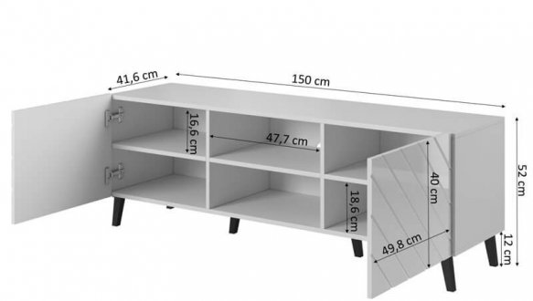 Тумба ТВ Abeto/Абето RTV150 Cama Ширина 150 см 38
