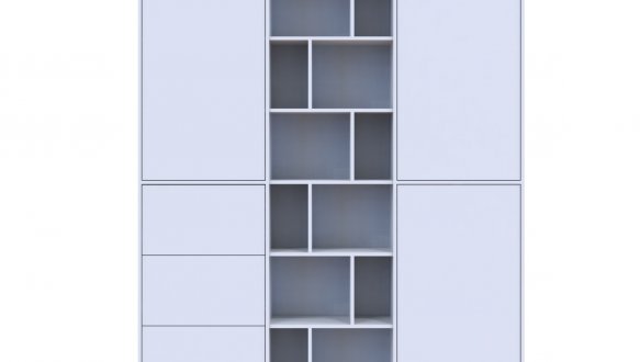 Шкаф Дорос Морган 3 дверный с 3-мя ящиками белый 180 см