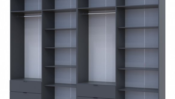 Шкаф для одежды Дорос Лукас графит 8 дверный 320 см 3