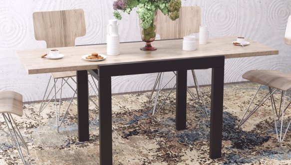 Стол-трансформер Kors Дуб шервуд/Венге