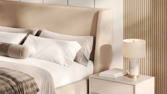 Модульная спальня Bruno/Бруно Миромарк Дуб Артизан/Белый глянец 2