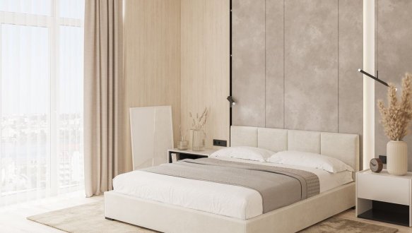 Ліжко м'яке двоспальне Шик Галичина Фабіо