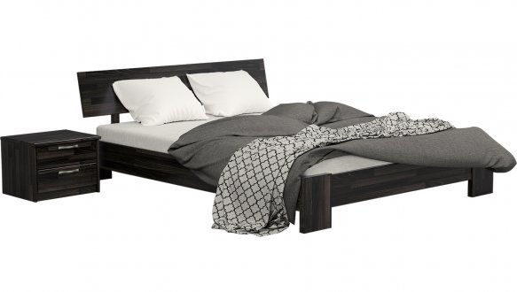 Ліжко дерев'яне Естелла Титан / Серія Тесса Щит / Масив Бук