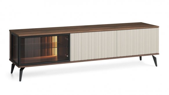 Тумба під ТВ Vici/Вічі RTV180 Горіх/Кашемір Perfect Home Ширина 180 см 2