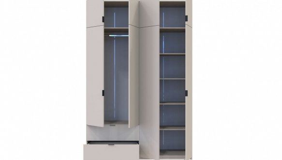 Шкаф Дорос Лукас кашемир 4 дверная с 2-мя ящиками 180 см 3