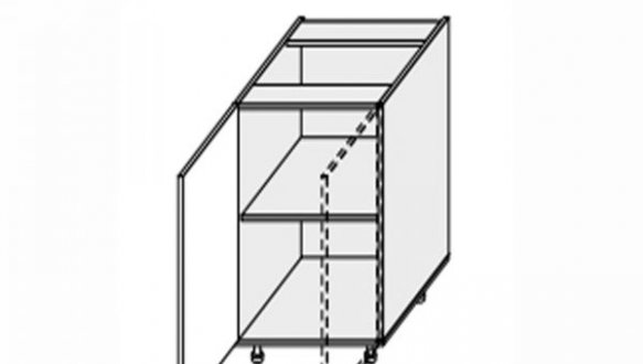 Секция нижняя правая 50Н/820 1дв Pro Blum Миллениум WG
