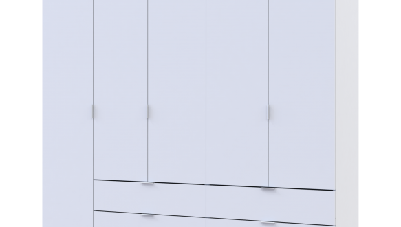 Шкаф Дорос Гелар белый 5 дверной 193,7 см